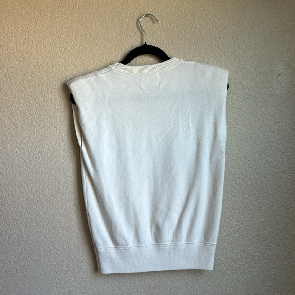 Zara Padded shoulder sleeveless sweater - Picture 3 of 4